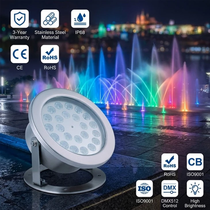 Underwater Light For Water Features | IP68 LED Fountain & Waterfall Light Underwater Light For Water Features | IP68 LED Fountain & Waterfall Light